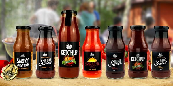 Omáčky na grilování: různé 
BBQ dipy i jalapeno kečup
