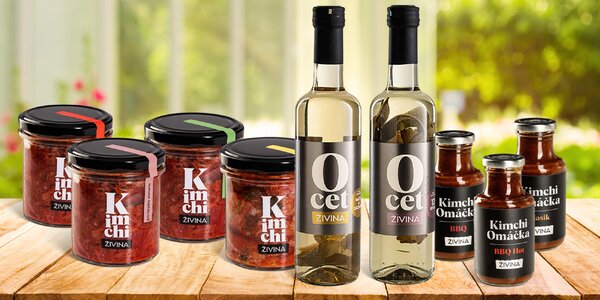 Korejský salát kimchi, omáčky 
kimchi a další dobroty