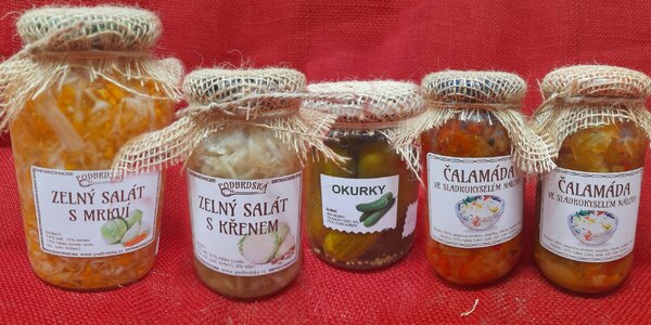 Nakládaná zelenina: cibulky, 
čalamáda i kimchi