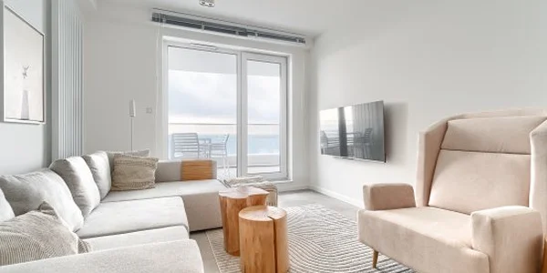 Apartmán Deluxe s 1 ložnicí a terasou s výhledem na jezero (45 m²)