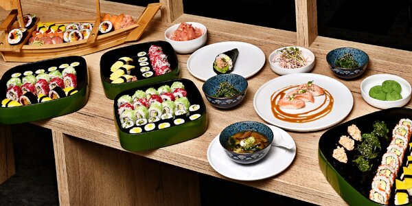 All you can eat sushi 
a japonská polévka pro 1 i 2 os.