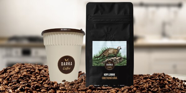Cibetková káva Kopi Luwak 
a kelímek jako dárek