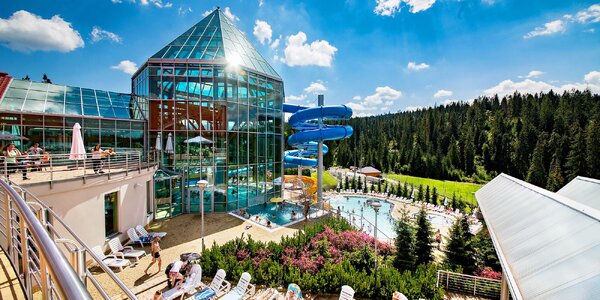 4* hotel s termálním 
aquaparkem: 12 bazénů a sauny