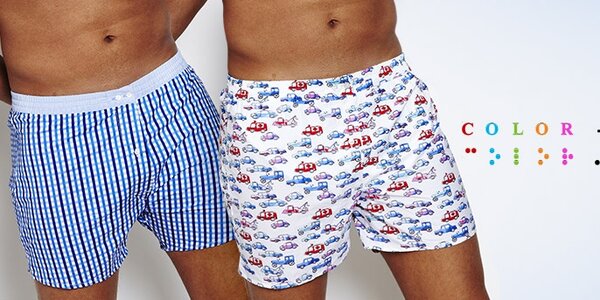 Hravé boxerky s vtipnými potisky Color Code