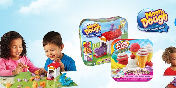 Nechte děti vymodelovat si svůj svět s Moon Dough a Moon Sand