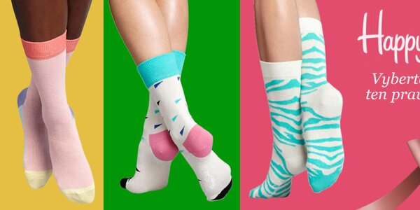Veselé barevné ponožky Happy Socks