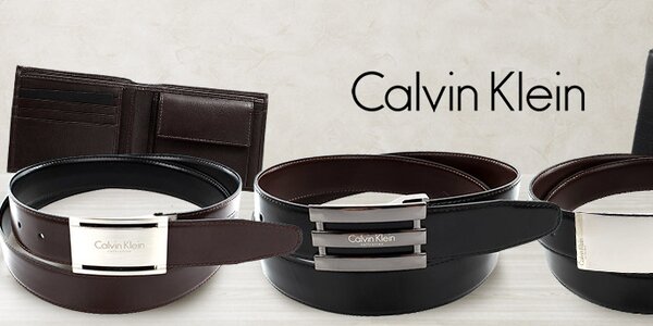 Jednoduše stylové pánské peněženky a pásky Calvin Klein