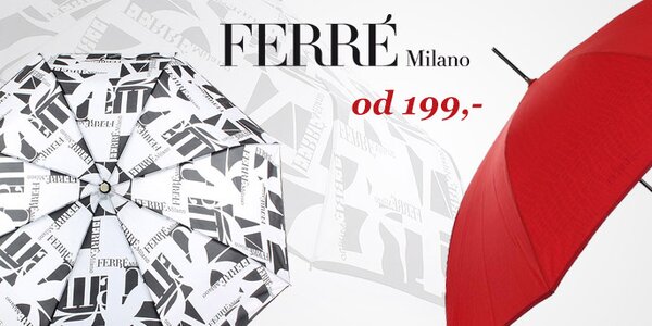 Vesele barevné i stylové dámské deštníky Ferré Milano