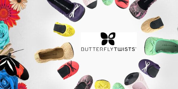 Butterfly Twists - módní londýnské balerínky - z minulých kolekcí - již od 349,-