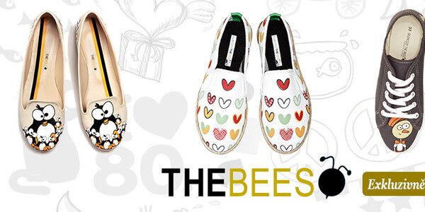 Dámská obuv s vtipnými potisky The Bees