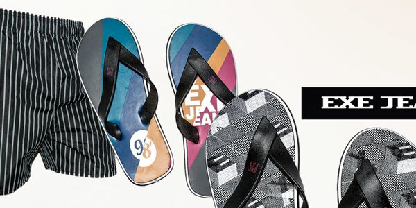 Pánské plavky, žabky a sandály Exe Jeans - léto jak má být!