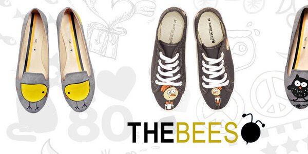 Dámská obuv s vtipnými potisky The Bees