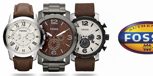 Designové šperky a hodinky pro pány Fossil