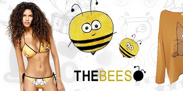 Dámské veselé plavky a oblečení s vtipnými potisky The Bees