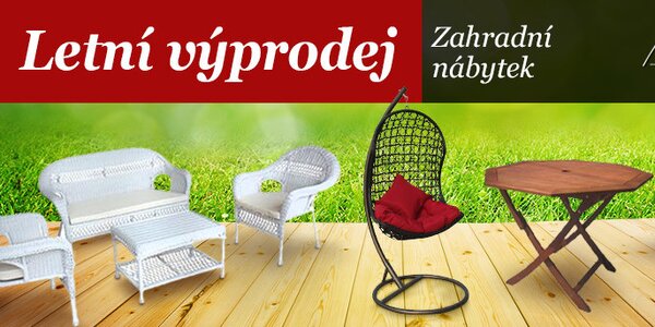 Výprodej! Nábytek z eukalyptu a umělého ratanu