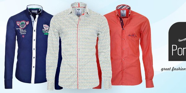 Stylové pánské košile a polo trička Pontto