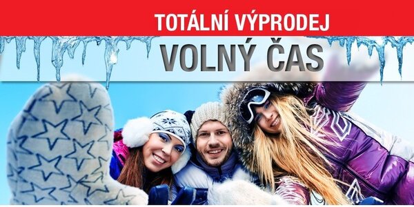 Výprodej sportovního zboží a doplňků pro volný čas