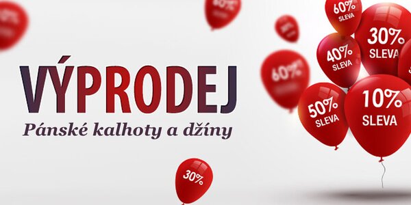 Výprodej pánských kalhot a šortek - vše skladem!