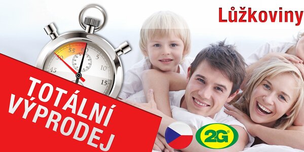 Kvalitní lůžkoviny od české firmy 2G – poslední kusy