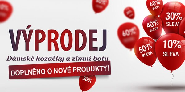 Výprodej kozaček a zimních bot - vše skladem
