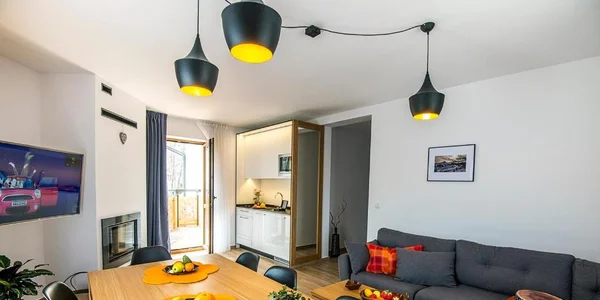 Apartmán Deluxe s krbem a balkonem nebo terasou (60 m²)