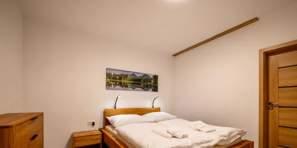 Apartmán s terasou a výhľadom na wellness
