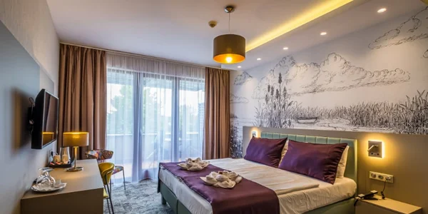 Dvojlôžková izba Premium s čiastočným výhľadom na Balaton (24 m²)