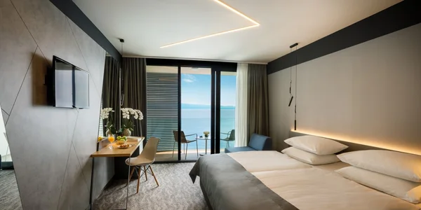 Pokoj Superior s balkonem a výhledem na moře (18–25 m²)