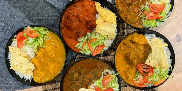 Autentické indické jedlá Mango chicken, Tikka Masala, Lamb Rogan Josh a iné