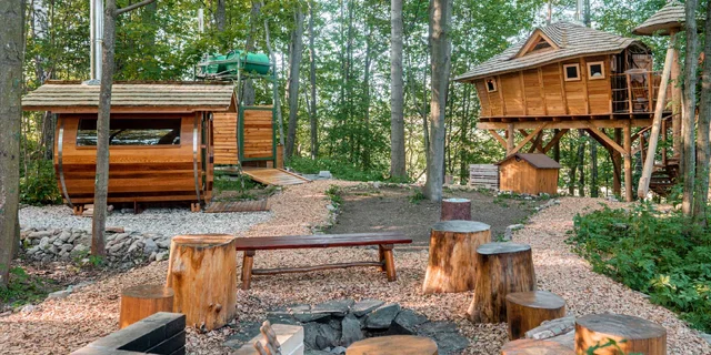 Treehouse na Dolní Morave: privátna vírivka, fínska sauna aj gril až pre 4 os.