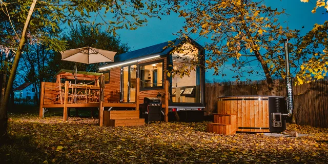 Glampingový tiny house len 2,5 km od zámku Lednice aj s wellness