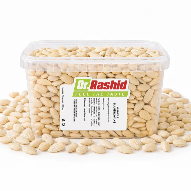 2,2 kg Mandle vo vedierku (blanšírované)