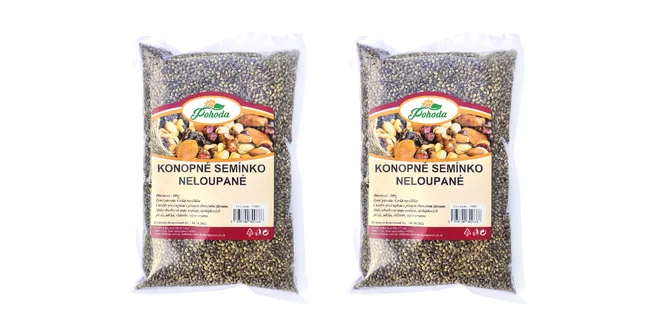 2 x 500 g Konopné semienko - nelúpané