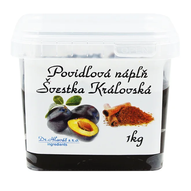 Povidlová náplň švestka královská se skořicí a rumem, 1 kg