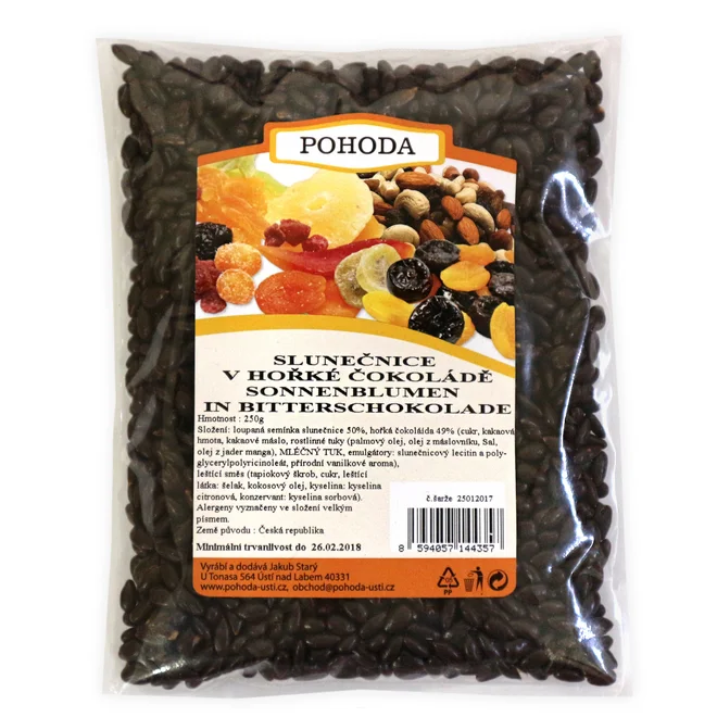 Slunečnice v hořké čokoládě, 250 g