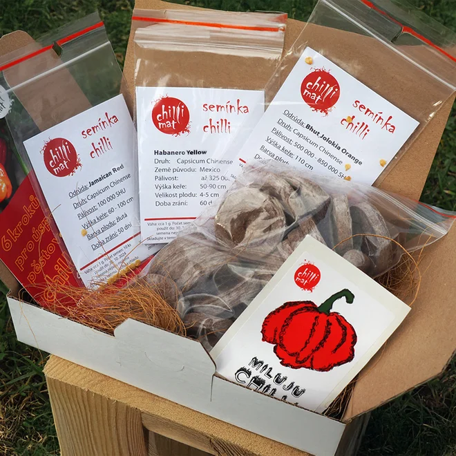 Set semínek chilli - středně pálivé odrůdy, 30 ks
