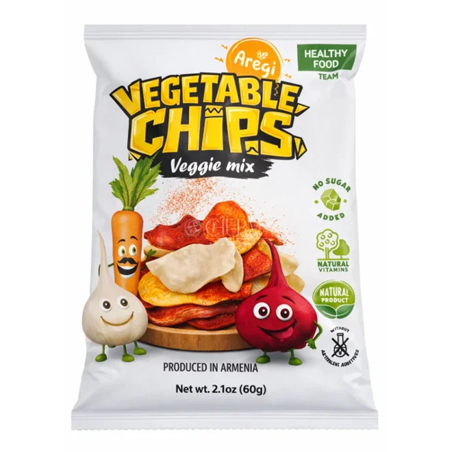 Aregi Zeleninový mix chipsy 50 g