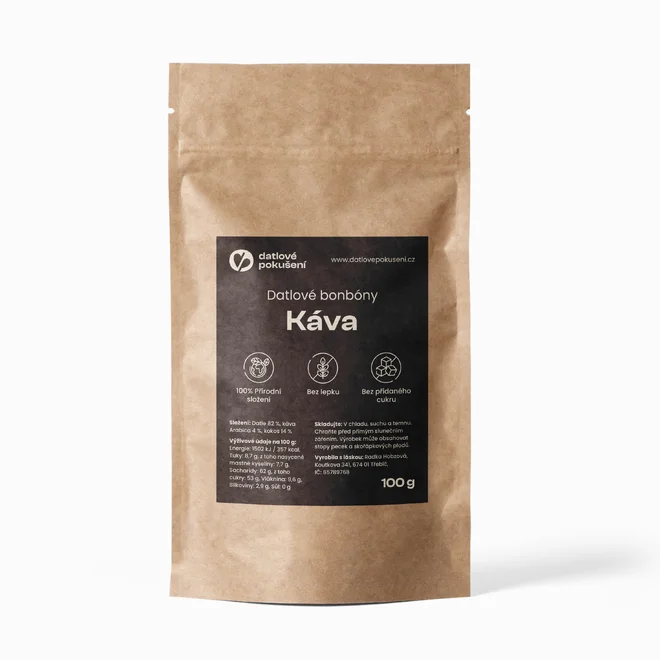 Datlové bonbony, káva