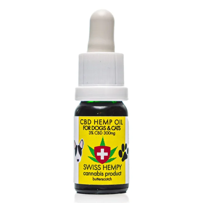 3% CBD olej 300 mg Swisshempy - pro psy a kočky (10 ml)