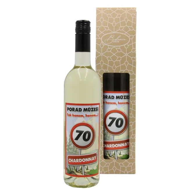 0,75 l Darčekové biele víno Chardonnay „Všetko najlepšie"