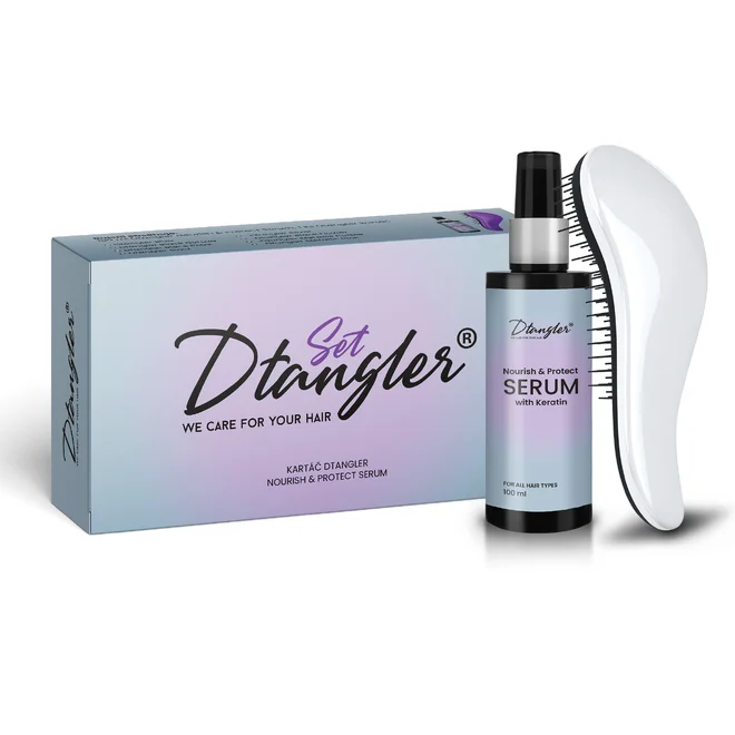 Dtangler sérum & rozčesávací kartáč Silver