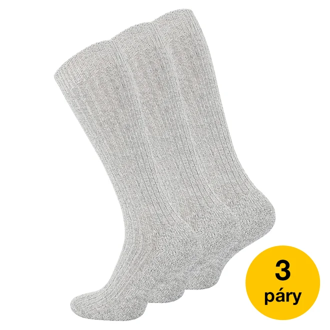 Podkolenky pánské pletené - norský typ, 3 páry