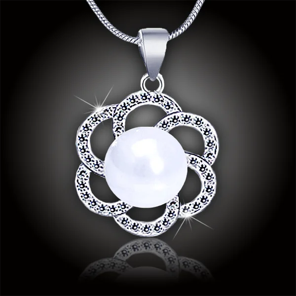 Perlový náhrdelník Pearl Flower - White Pearl