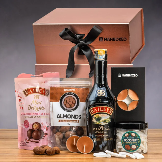 Giftboxeo dárkový box (rose gold) - S Baileys