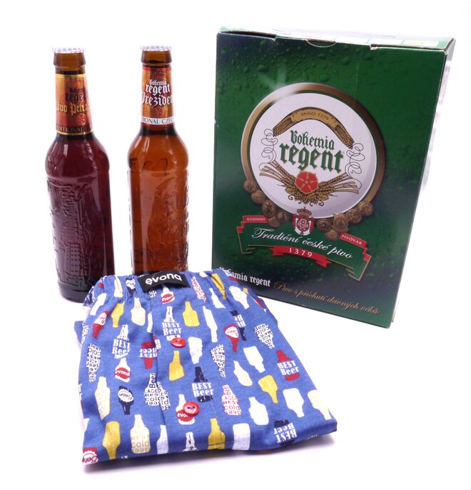 2x pivo + trenýrky s lahvemi