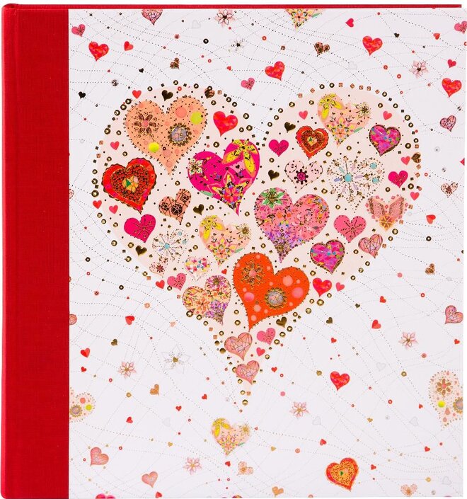 Šité fotoalbum růžkové BIG HEART 60 stran