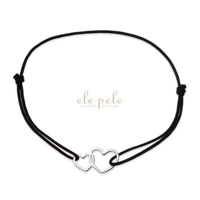 Náramek Double Hearts Silver