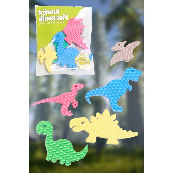 Pěnová zvířátka do vany - Dinosauři