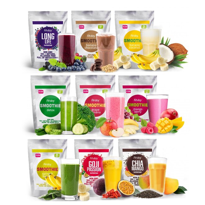 Zdravý balíček: 9× smoothie (27 porcí)