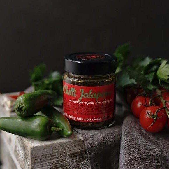 Pasta ze zelených chilli Jalapeno, 100 g